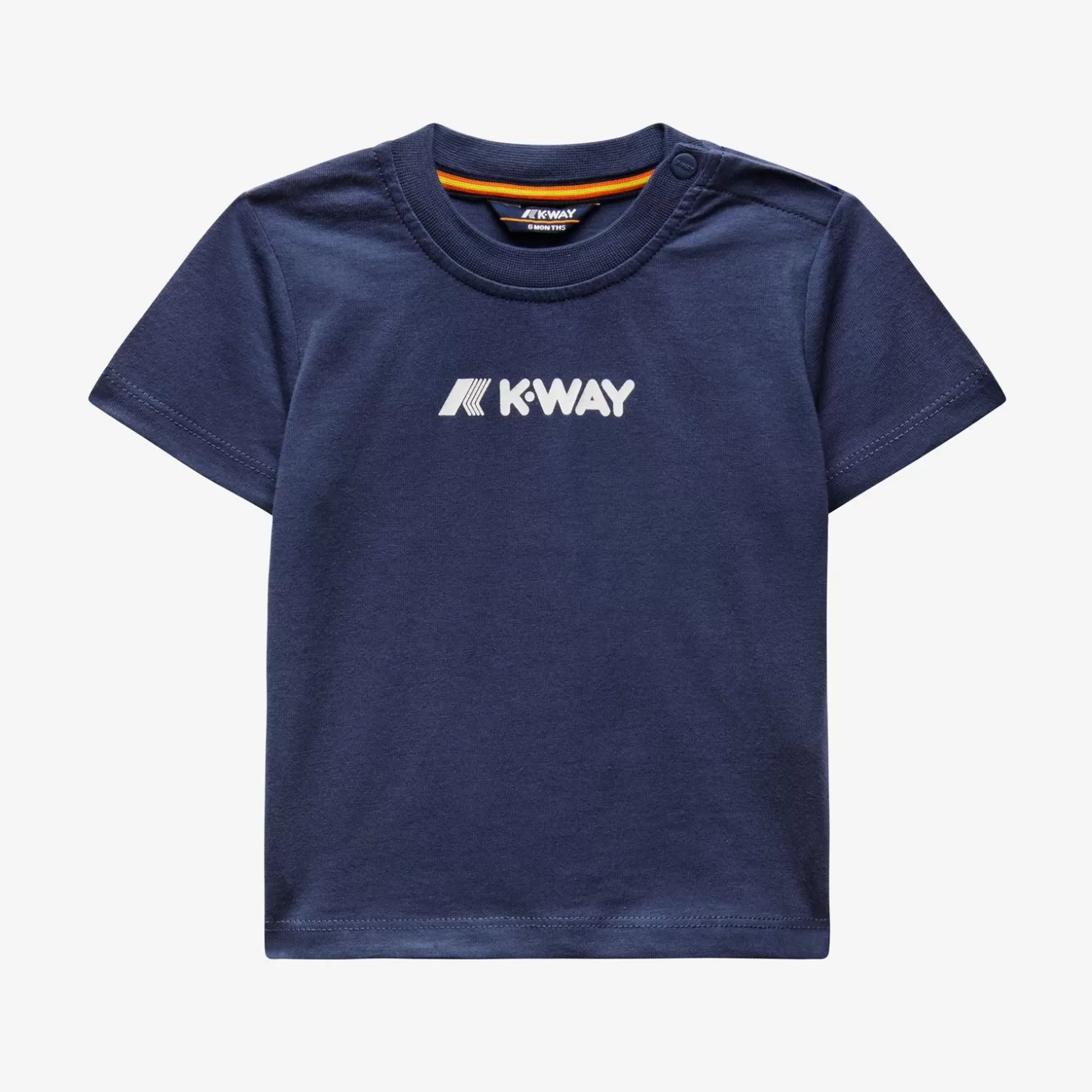 K-WAY T-Shirt^E. Pete Logoblu Indaco