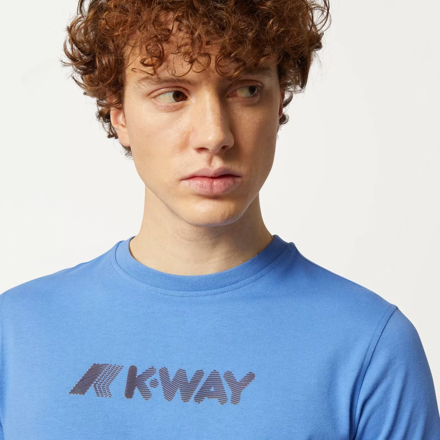 K-WAY T-Shirt^Elliot 3D Stripes Logoblu Oltremare