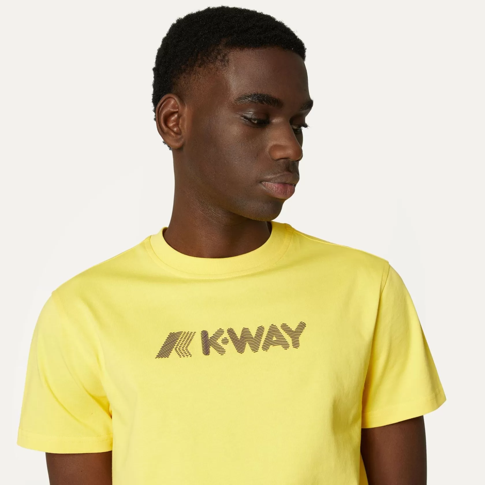 K-WAY T-Shirt^Elliot 3D Stripes Logogiallo Sunstruck