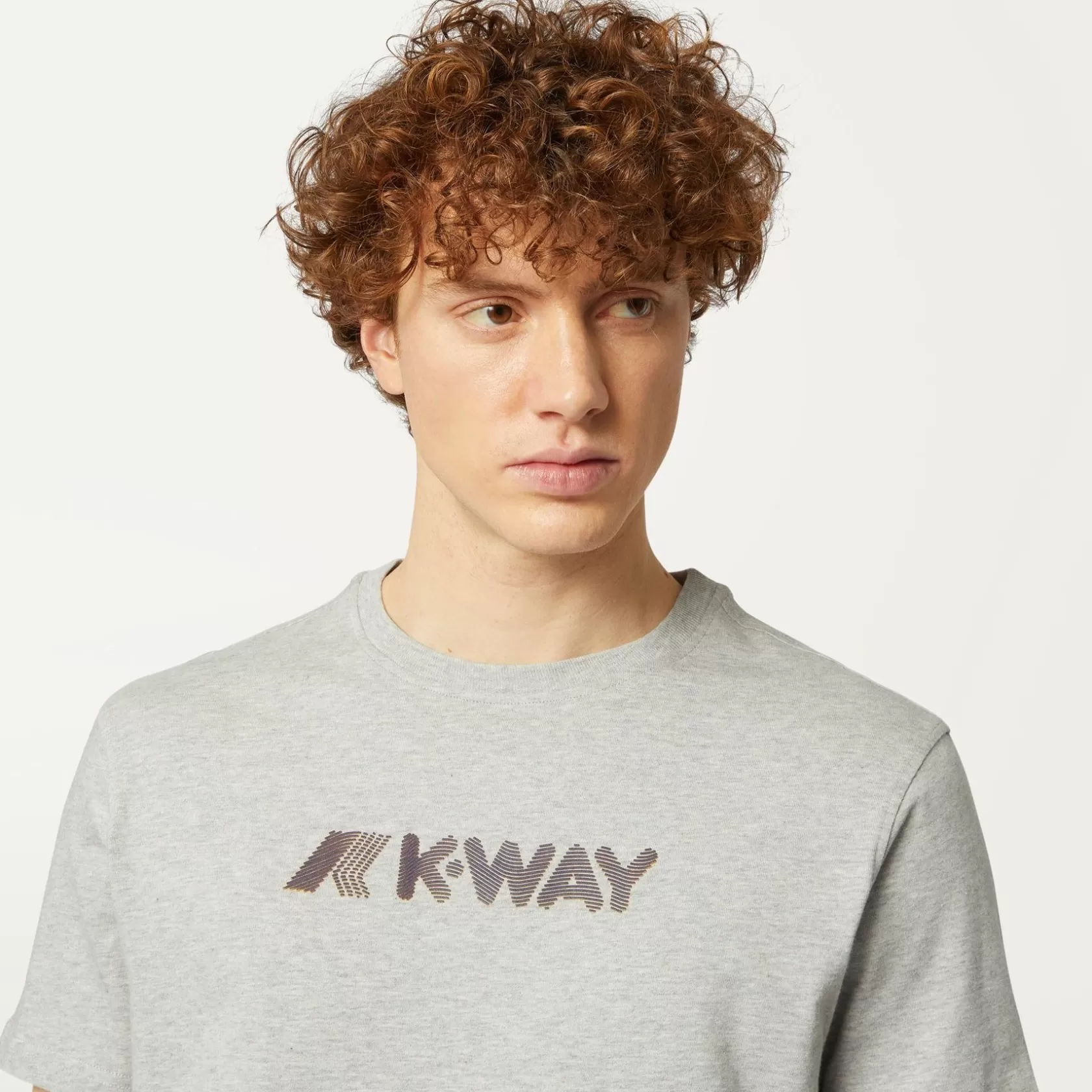 K-WAY T-Shirt^Elliot 3D Stripes Logogrey Mel