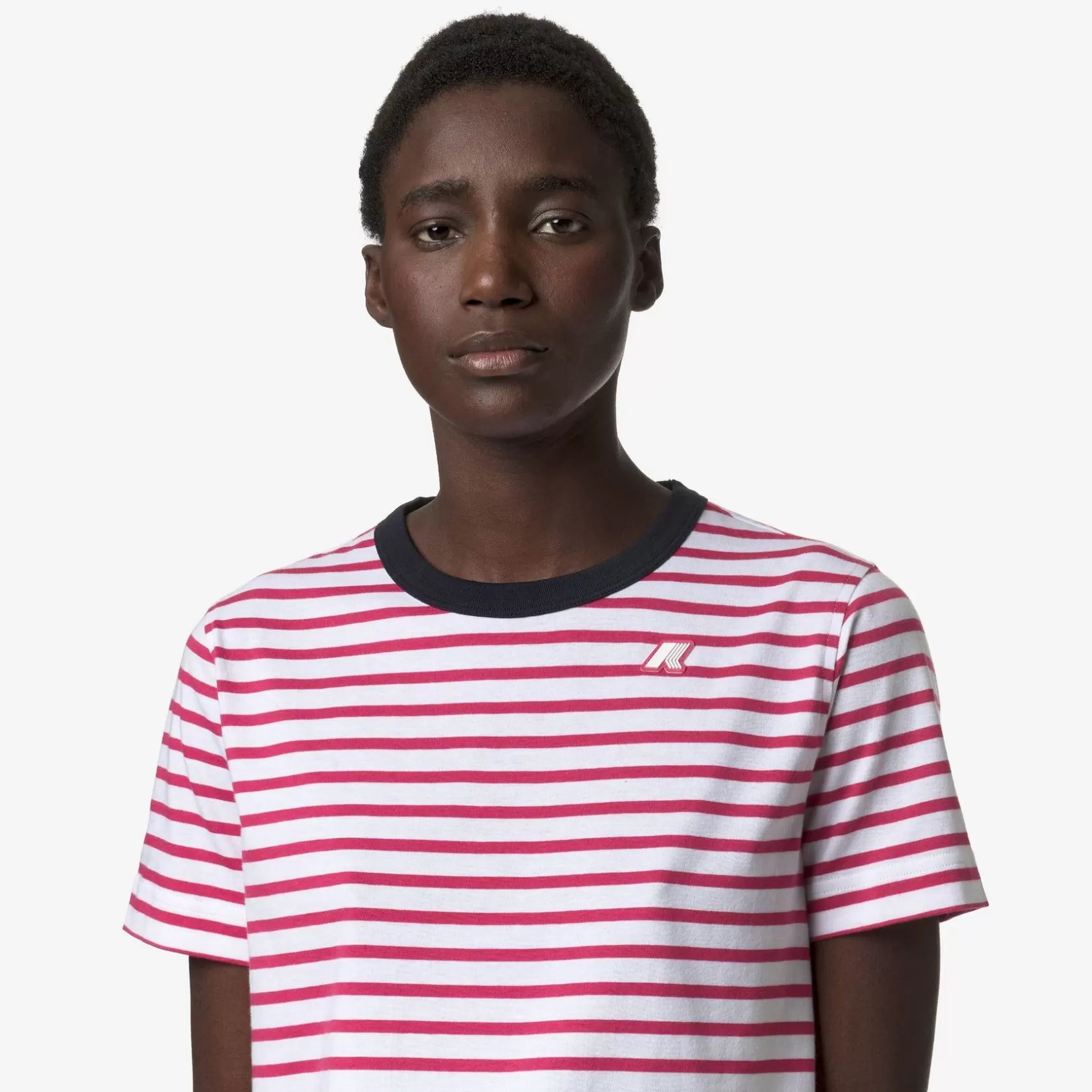 K-WAY T-Shirt^Emeli Stripesbianco-Rosa D-Blu