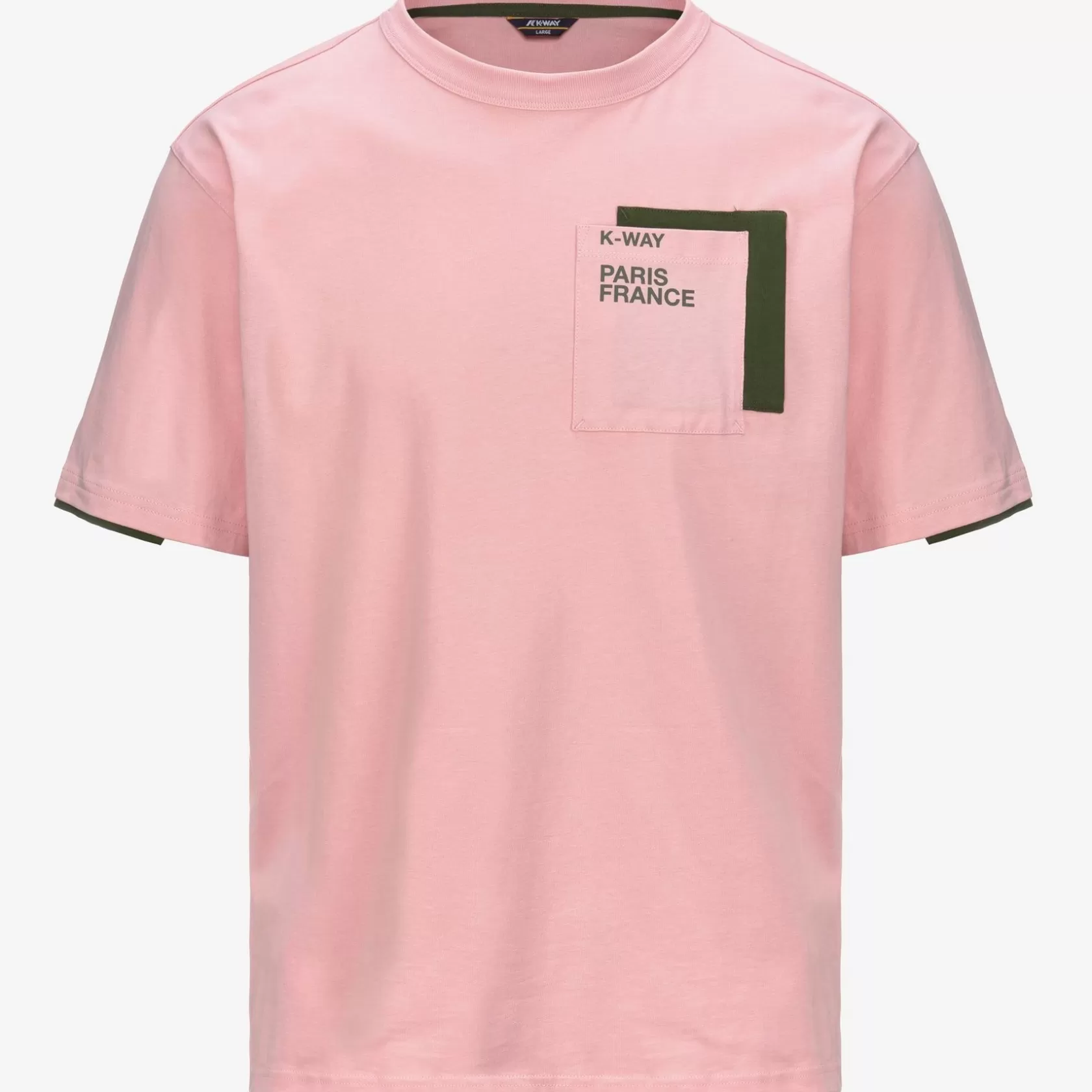 K-WAY T-Shirt^Fantome Contrast Pocketpink Ash-Green Cypress