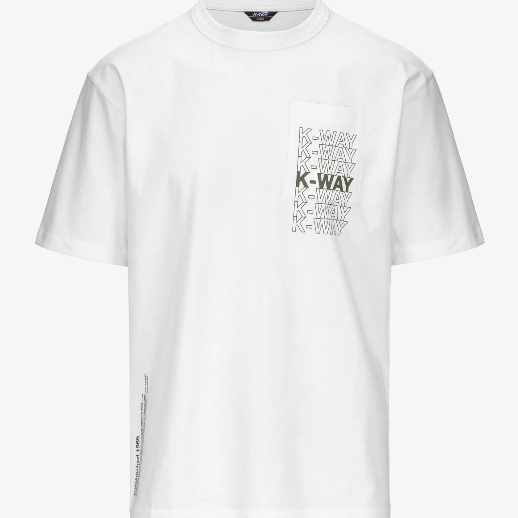 K-WAY T-Shirt^Fantome Letteringbianco-Verde Cipresso