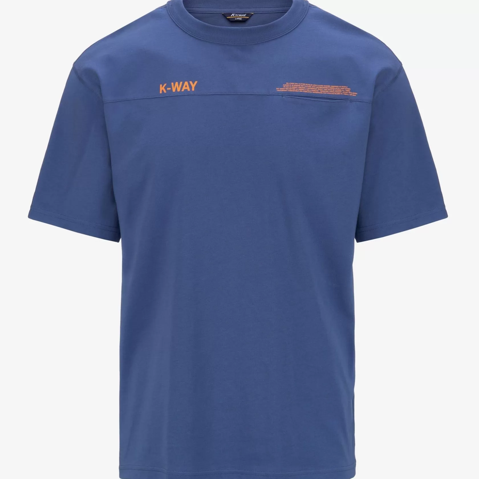 K-WAY T-Shirt^Fantome Letteringblu Fiord-Arancio Md