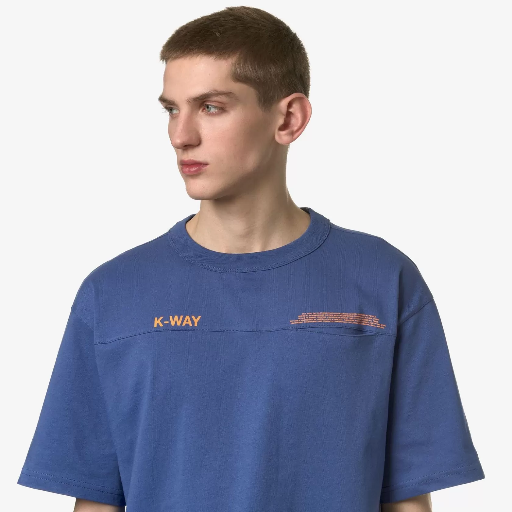 K-WAY T-Shirt^Fantome Letteringblu Fiord-Arancio Md