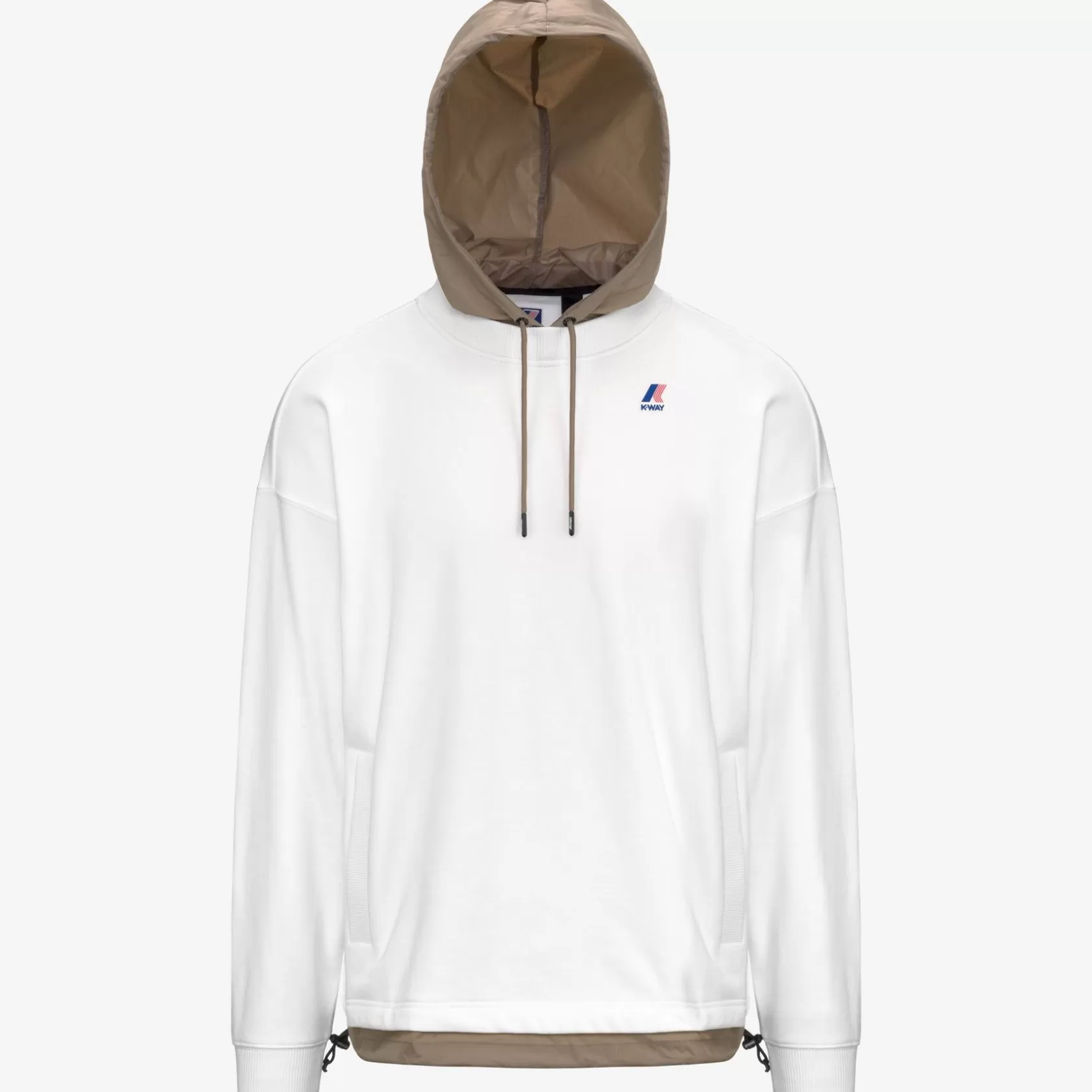 K-WAY Felpe^Le Vrai Donatien Nylon Pcbianco-Beige Tortora