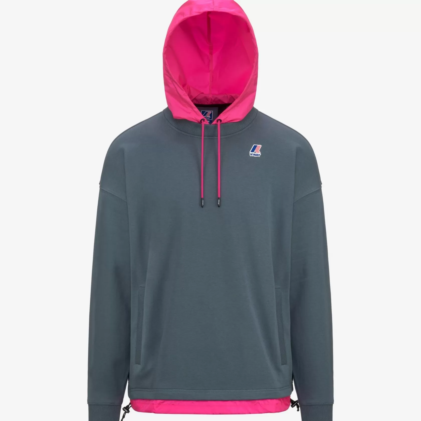 K-WAY Felpe^Le Vrai Donatien Nylon Pcgrey Everest-Rosa Intenso