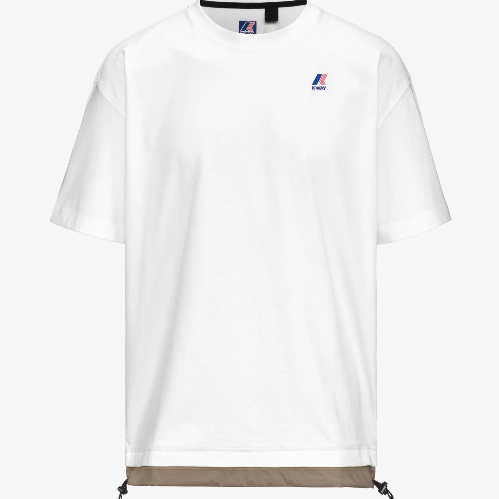 K-WAY T-Shirt^Le Vrai Serille Nylon Pcbianco-Beige Tortora