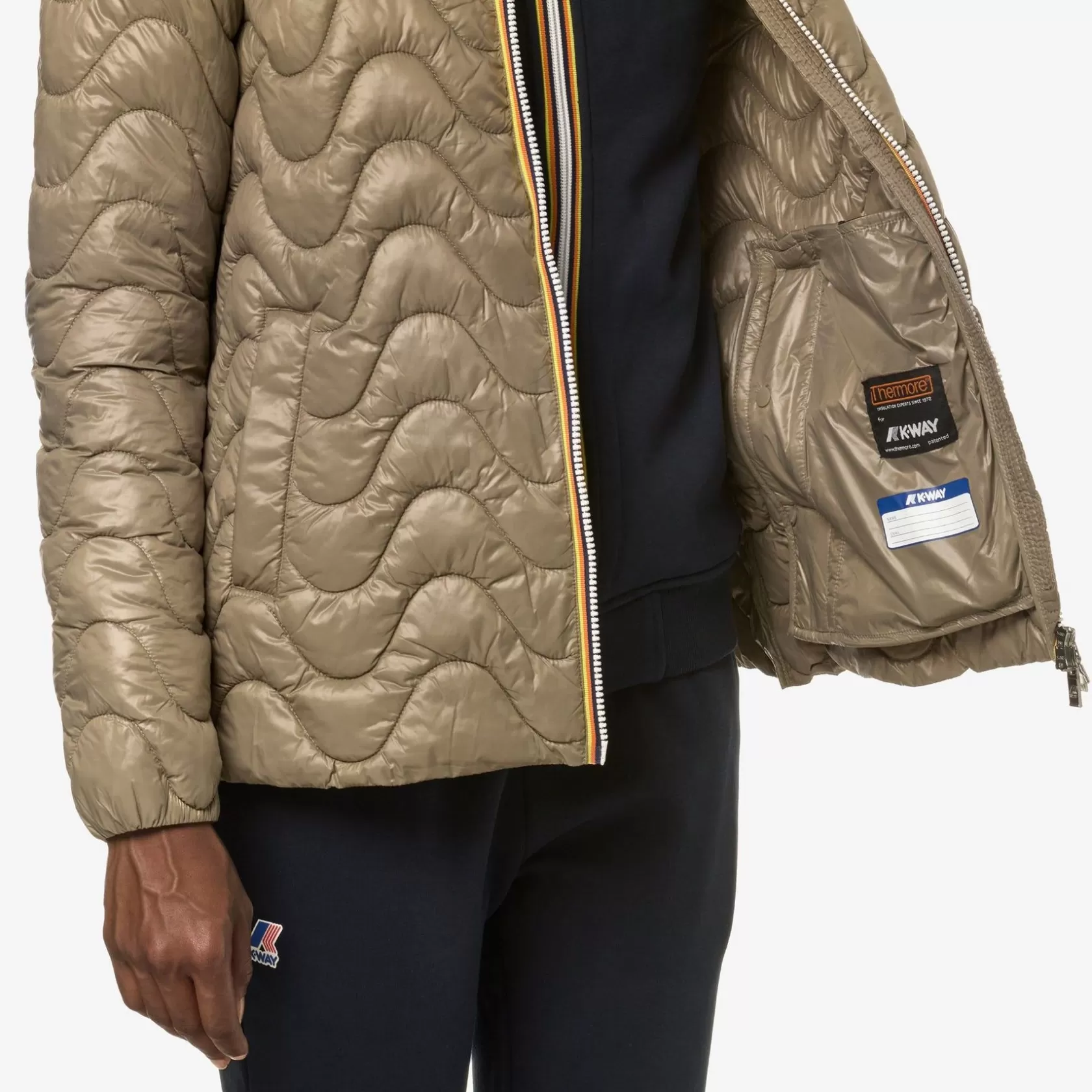 K-WAY Piumini E Giacche Lunghe^Madlaine Quilted Warmbeige Taupe