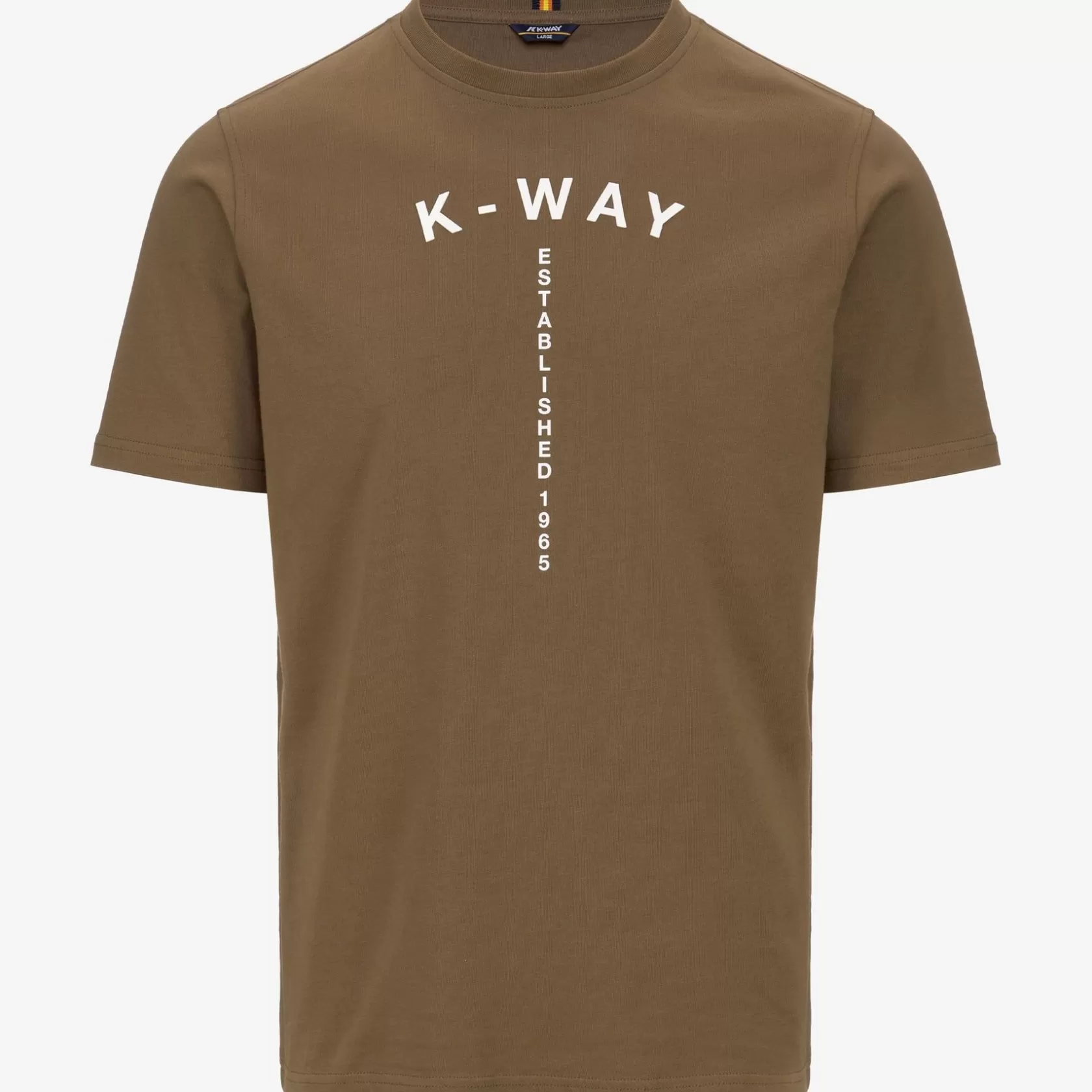 K-WAY T-Shirt^Odom Typo Est.Brown Corda