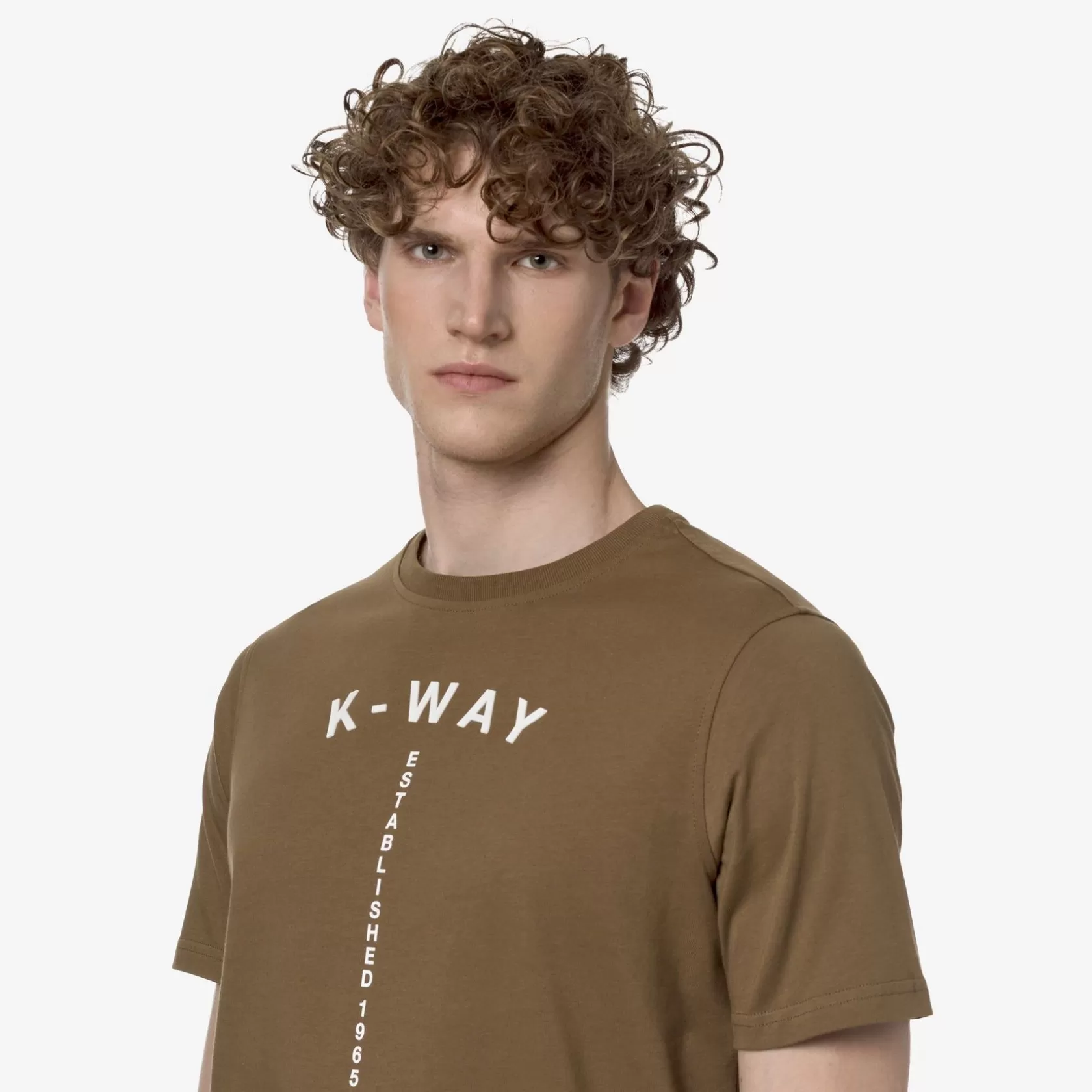 K-WAY T-Shirt^Odom Typo Est.Brown Corda