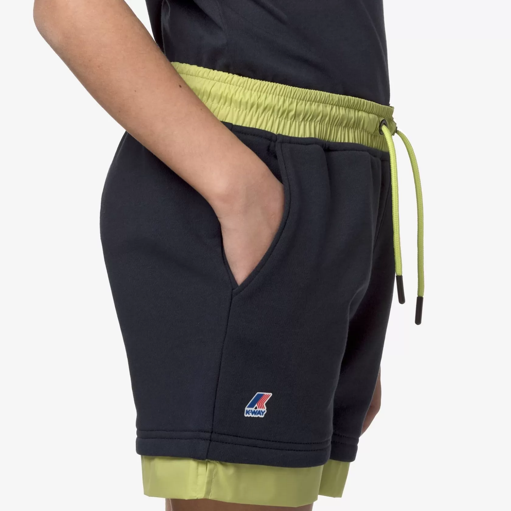 K-WAY Pantaloncini^P. Le Vrai Nest Nylon Pcblue Profondita-Verde Sedano