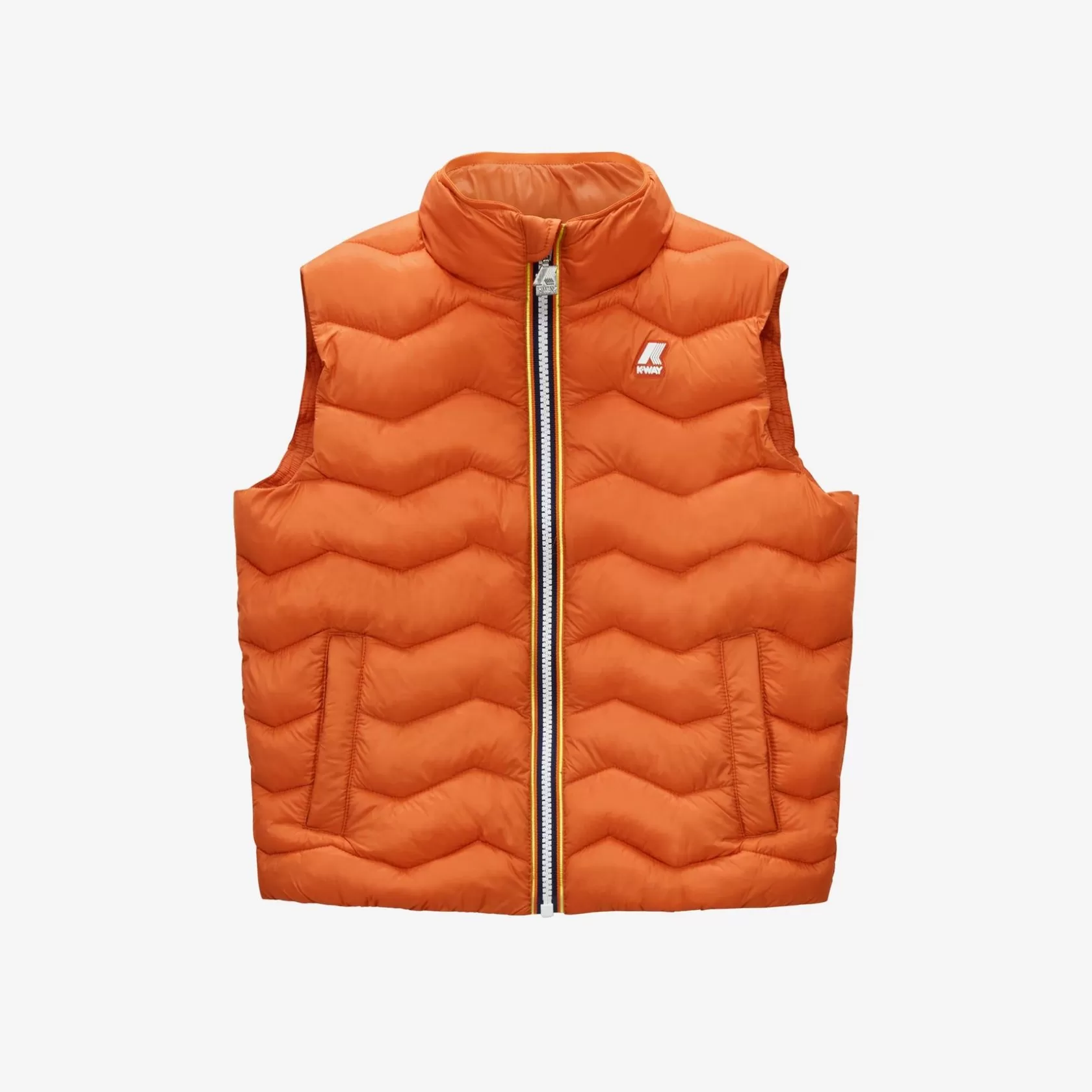 K-WAY Gilet^P. Valen Trapuntato Arancione Caldo Rame