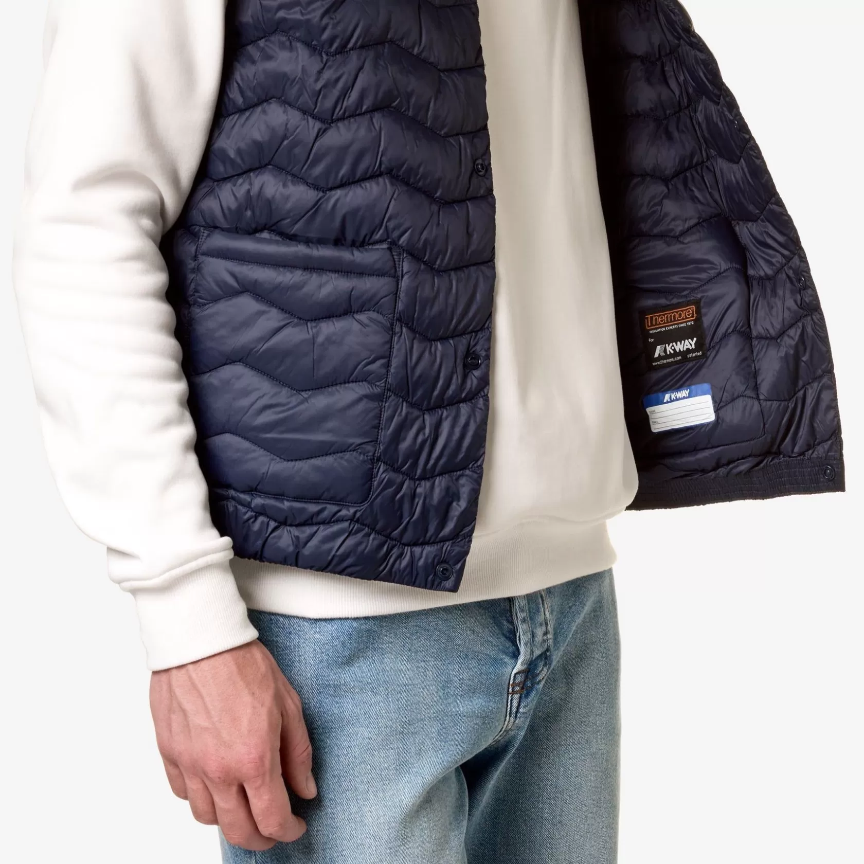 K-WAY Gilet^Profondita Blu Caldo Trapuntato Valty