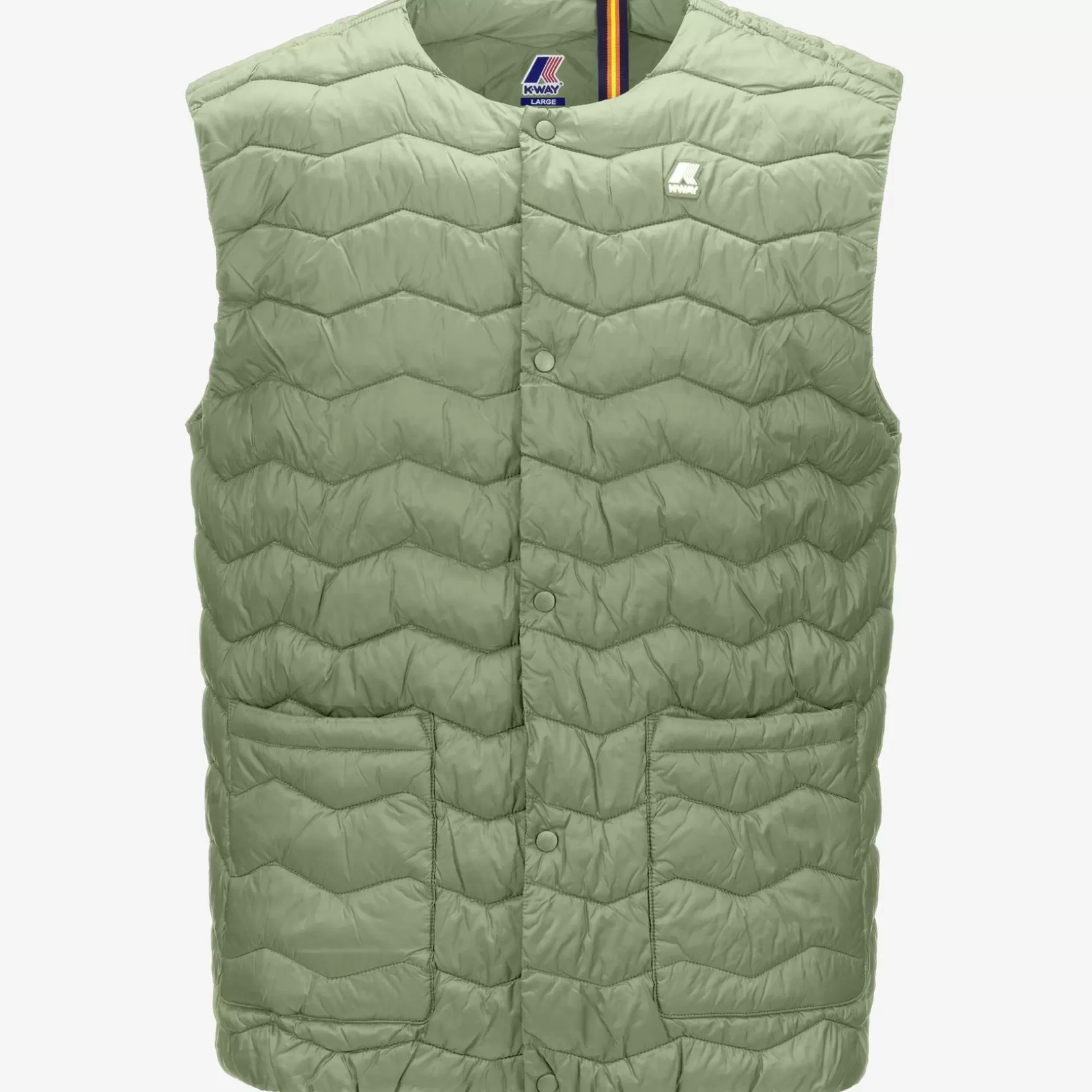 K-WAY Gilet^Salvia Verde Caldo Trapuntata Valty