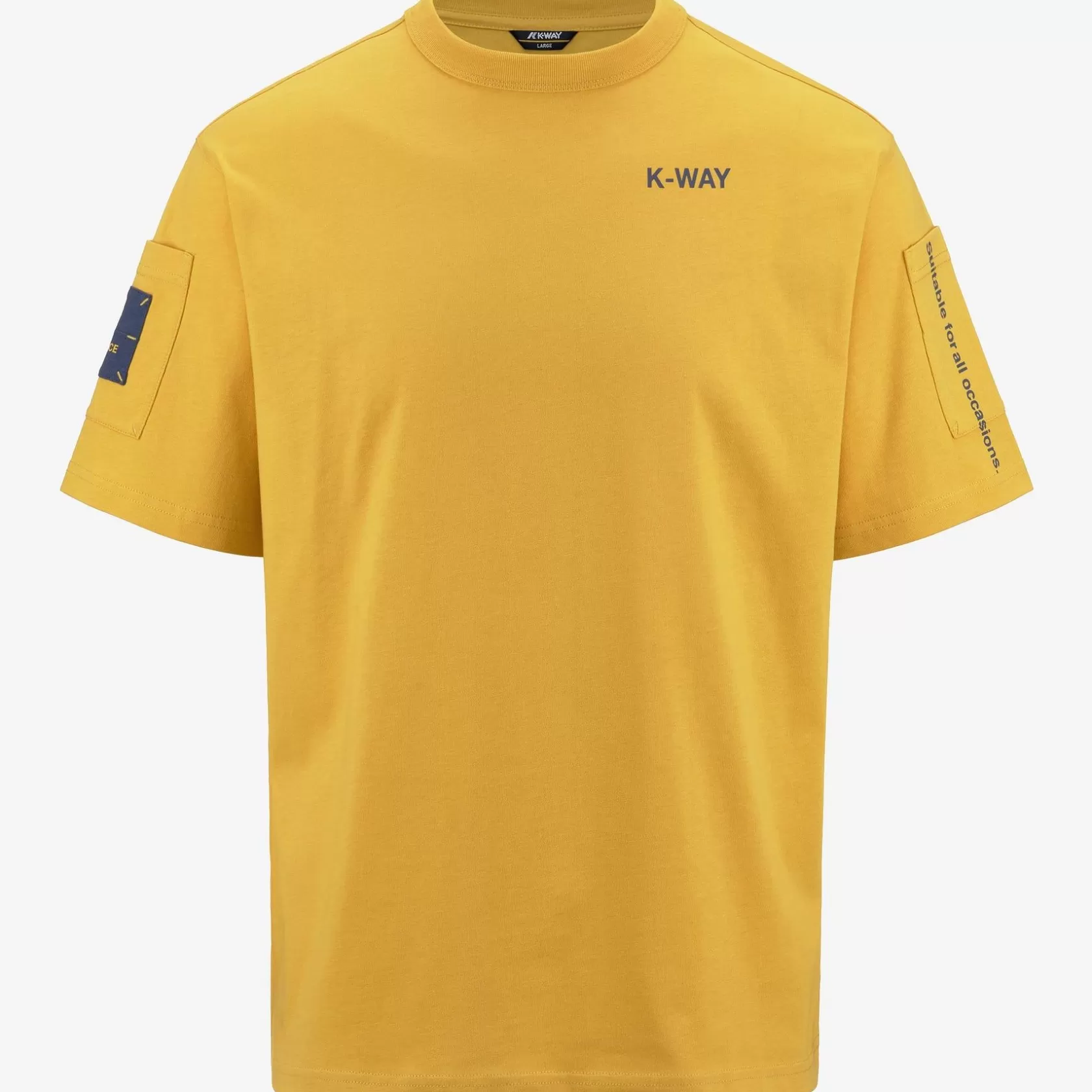 K-WAY T-Shirt^Tasca Manica Fantome Giallo Mimosa-Blu Fiordo