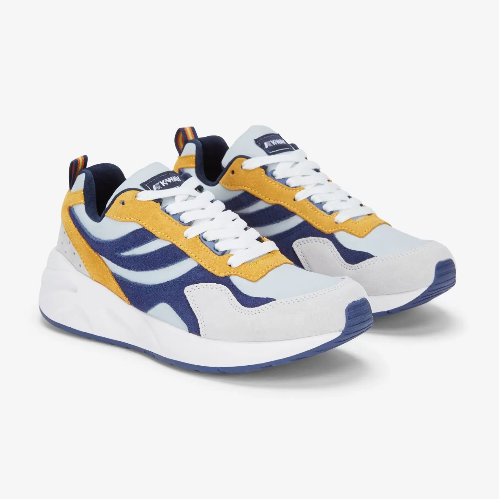 K-WAY Sneakers^Training 3.0 Lacesgrey Lt-Blu Medievale-Giallo Girasole