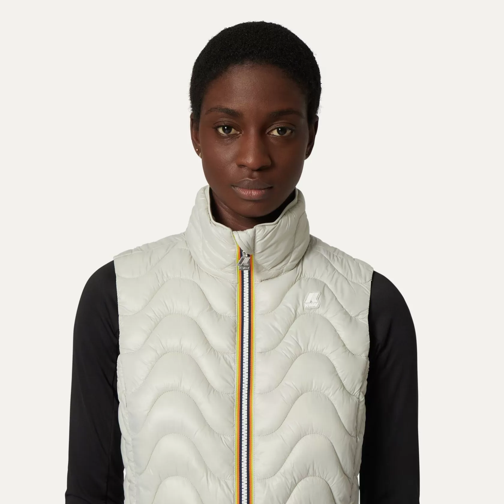 K-WAY Gilet^Viola Trapuntato Warmbeige Lt