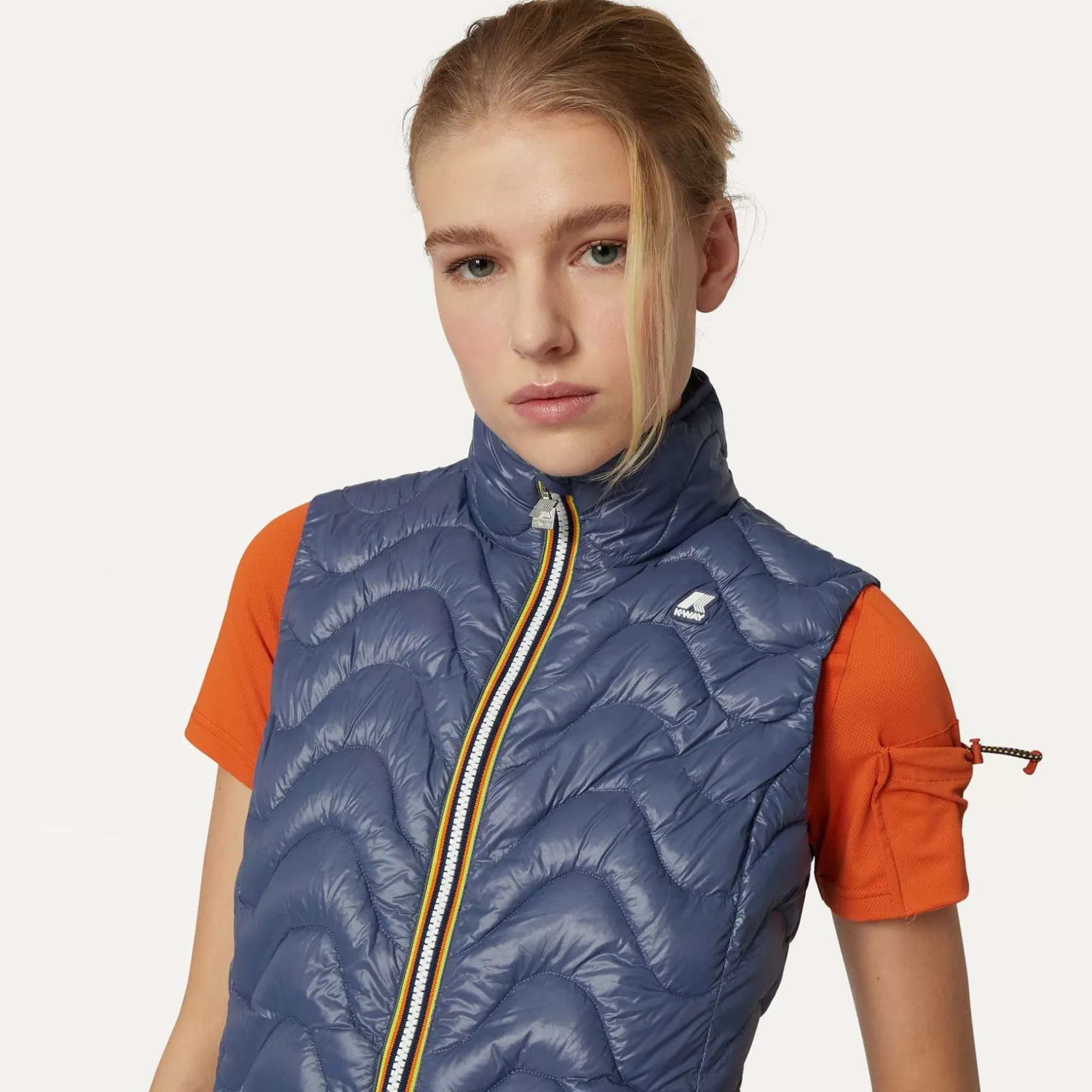 K-WAY Gilet^Viola Trapuntato Warmblue Indaco